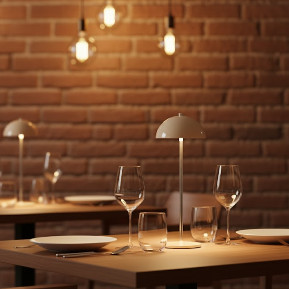 OMNIEXA Tafellamp Crème Wit Wilfredo