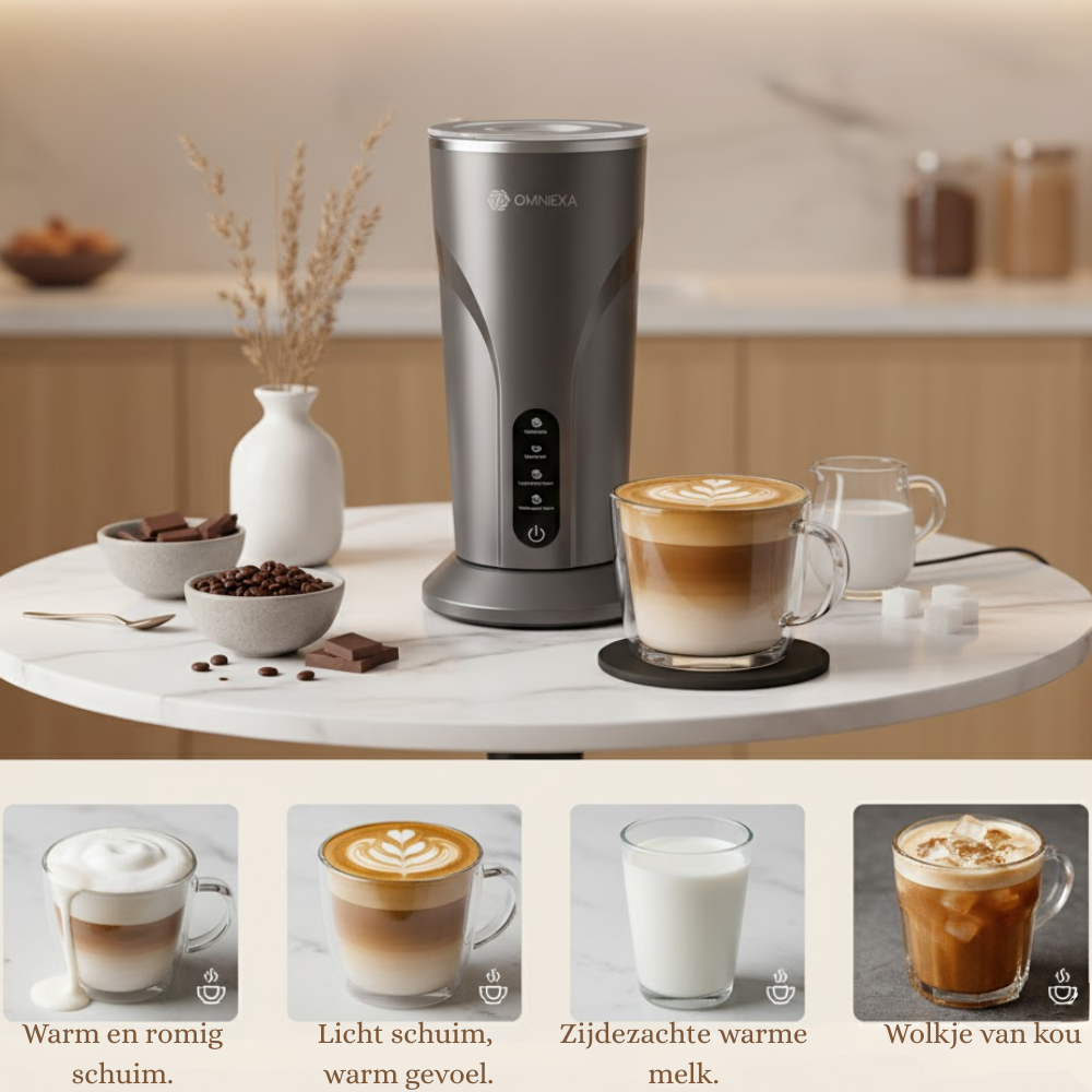 OMNIEXA Grijze Melkopschuimer Kalliope