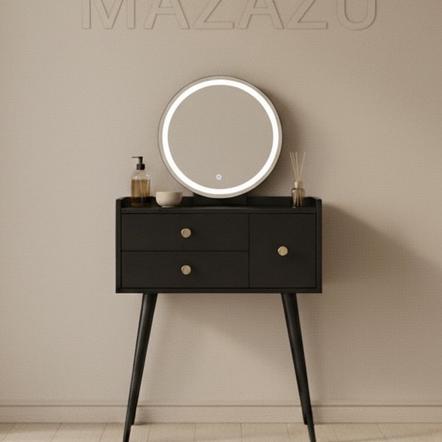 MAZAZU LED Kaptafel Zwart Alain - 60x40x132cm