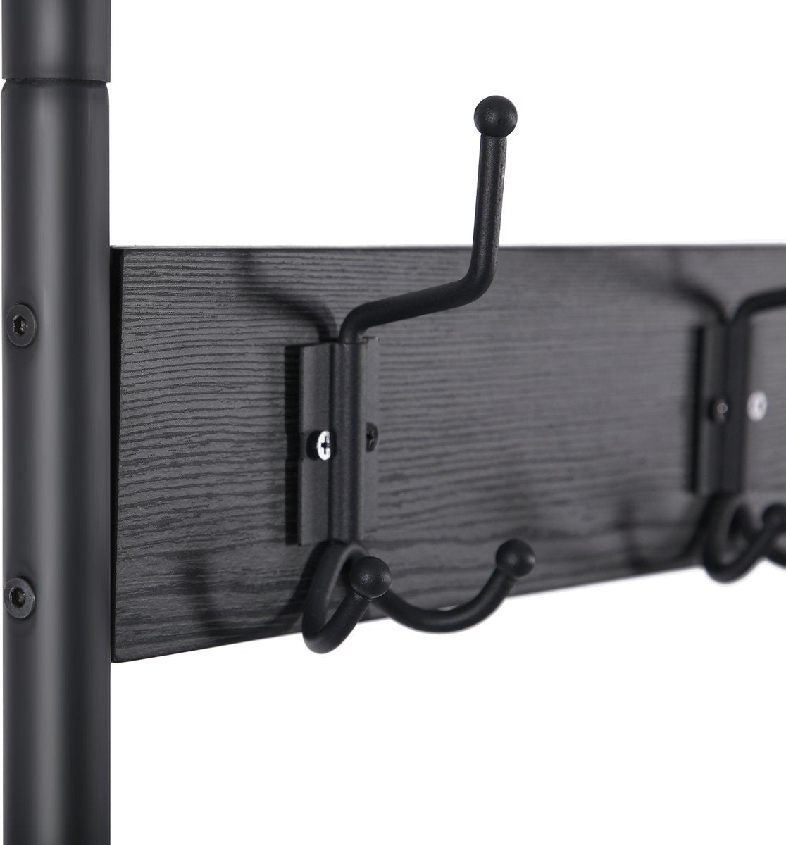 VASAGLE Industrieel garderoberek 23 haken - Zwart Qynera