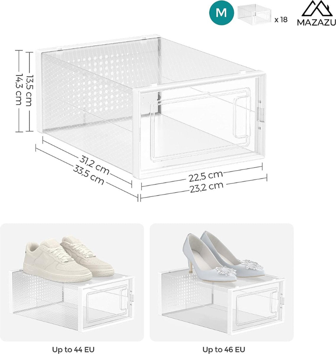 MAZAZU Schoenendoos / Opbergdozen - Doorzichtig Matilde