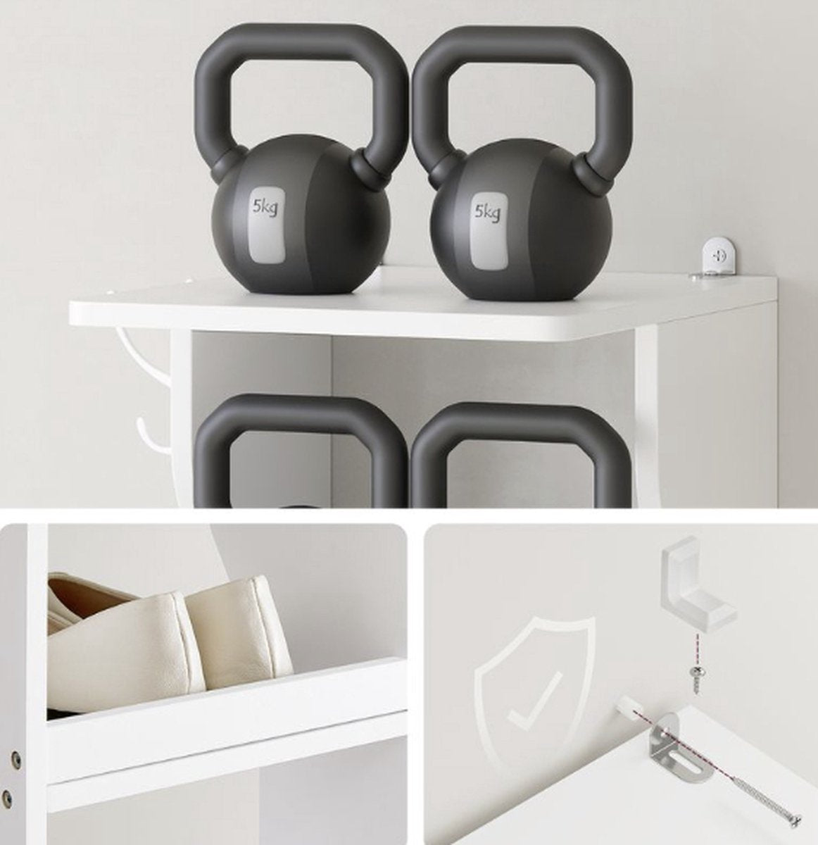 MAZAZU Schoenenrek wit Siënna