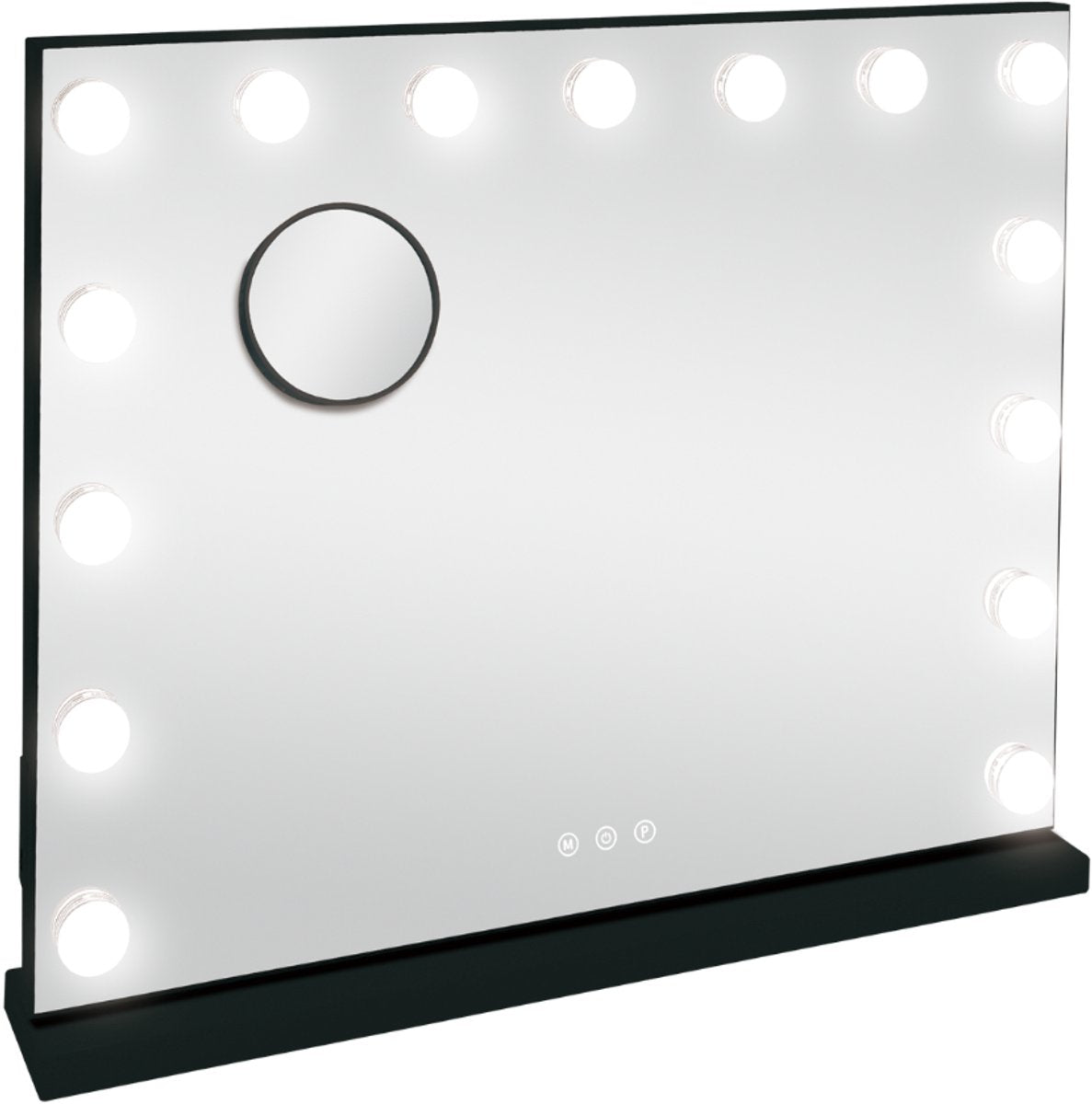 Hollywood Spiegel Zwart LED 58cm