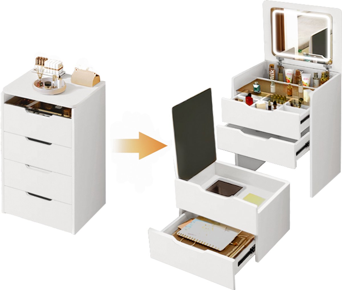 MAZAZU LED Kaptafel Wit Auralyn