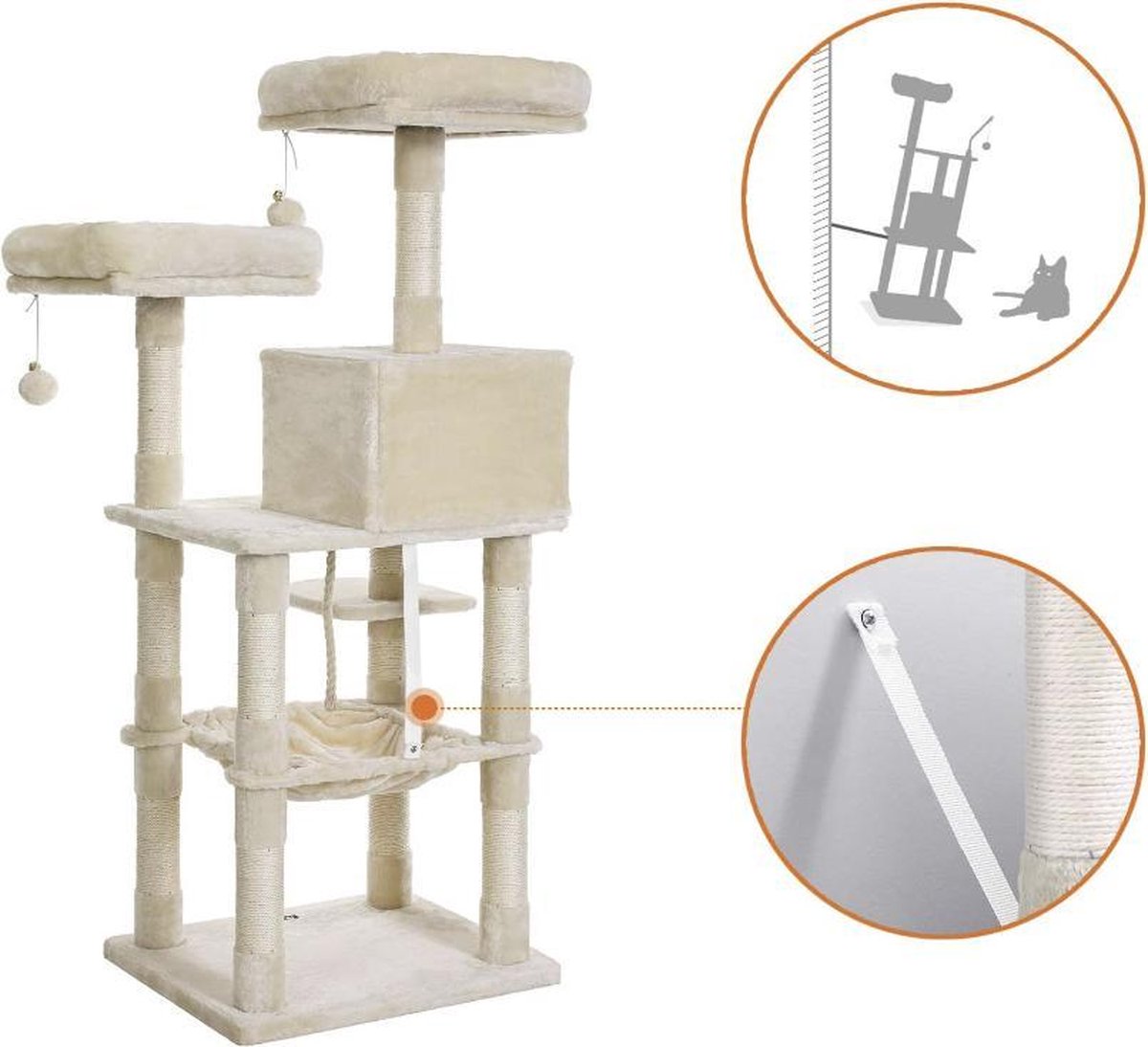 MAZAZU Kattenkrabpaal Beige Astrael