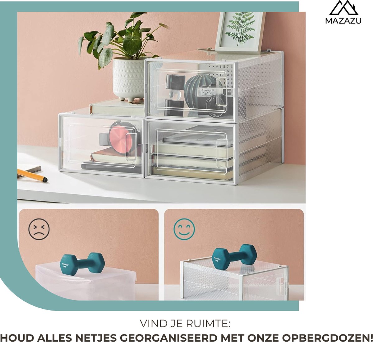 MAZAZU Schoenendoos / Opbergdozen - Doorzichtig Matilde