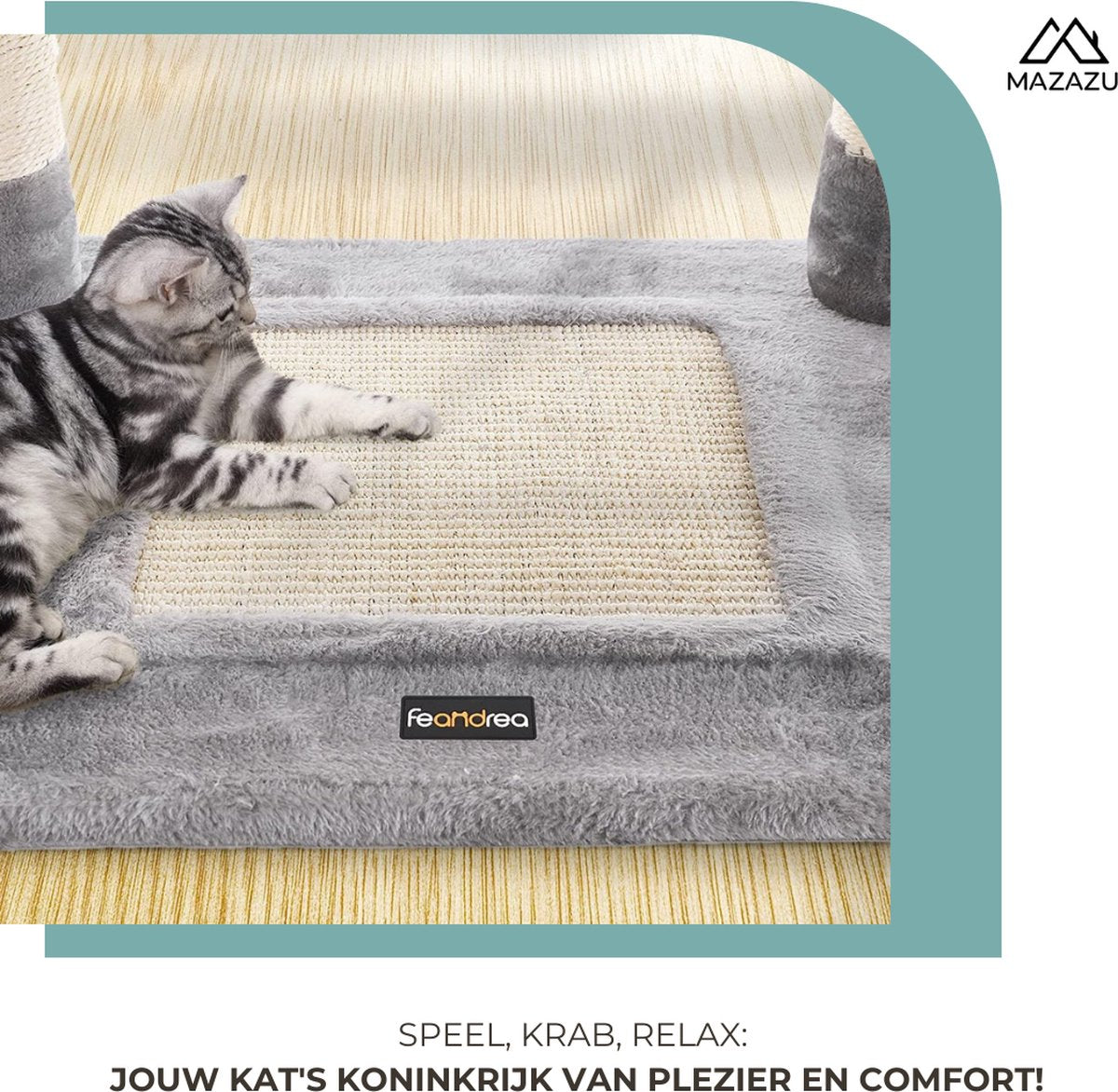 MAZAZU krabpaal Lichtgrijs Kavira