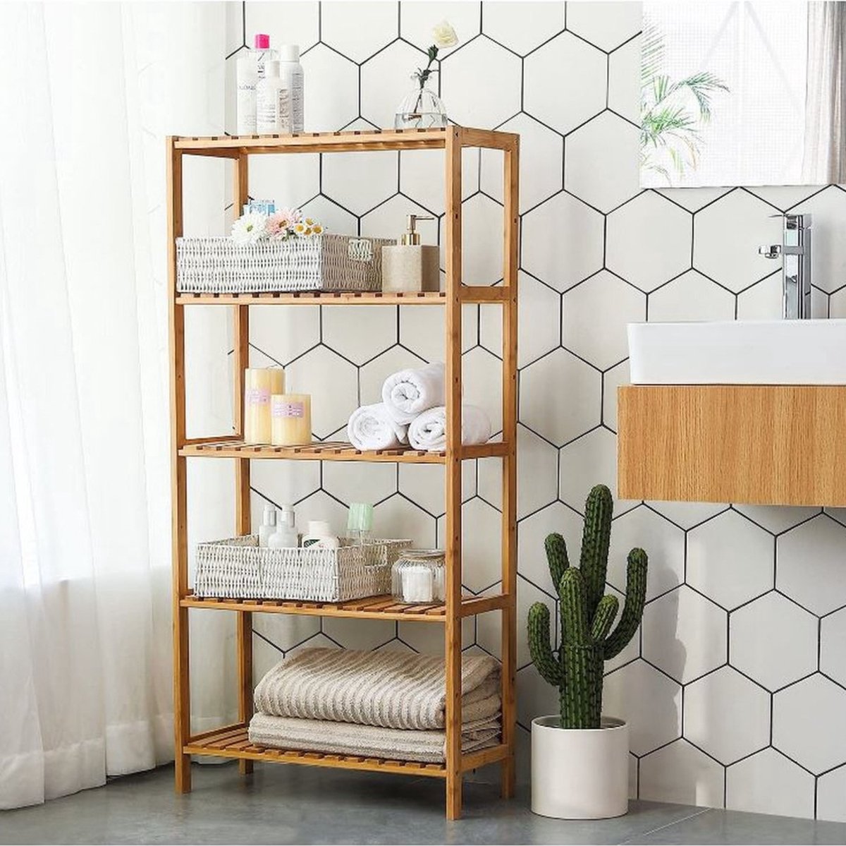 MAZAZU Badkamerrek Bruna - 30x9.5x132cm