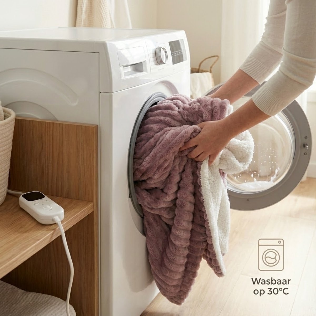 OMNIEXA Elektrische Fleece Warmtedeken - 180x160cm - Roze