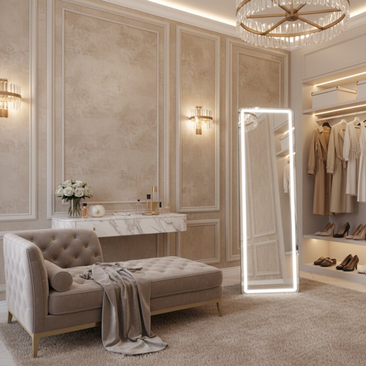 OMNIEXA LED spiegel staand Calyndor