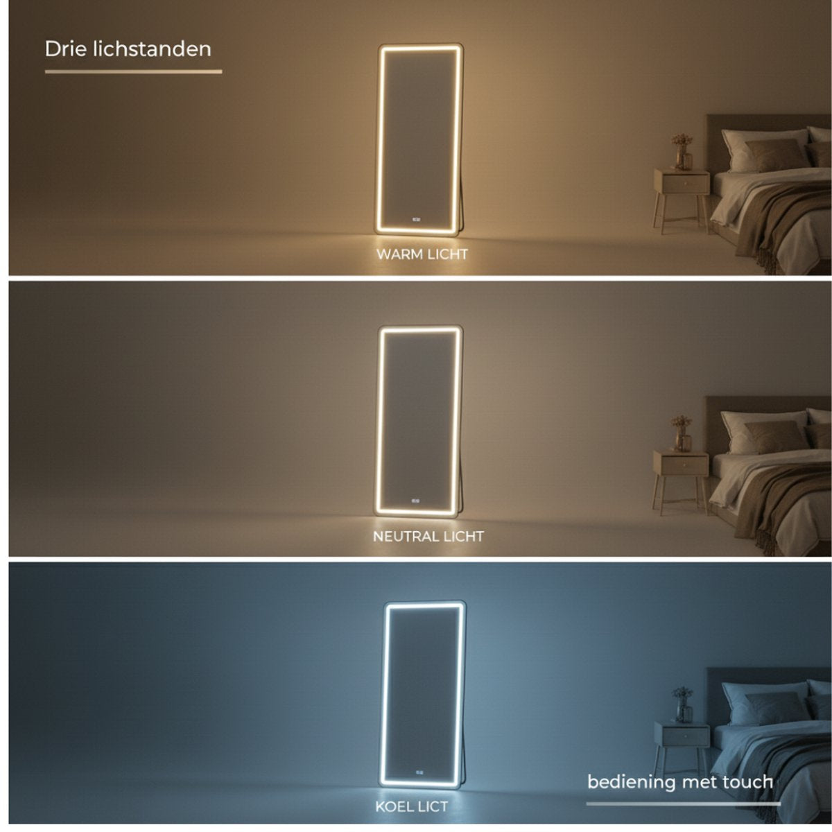 OMNIEXA LED spiegel staand Calyndor