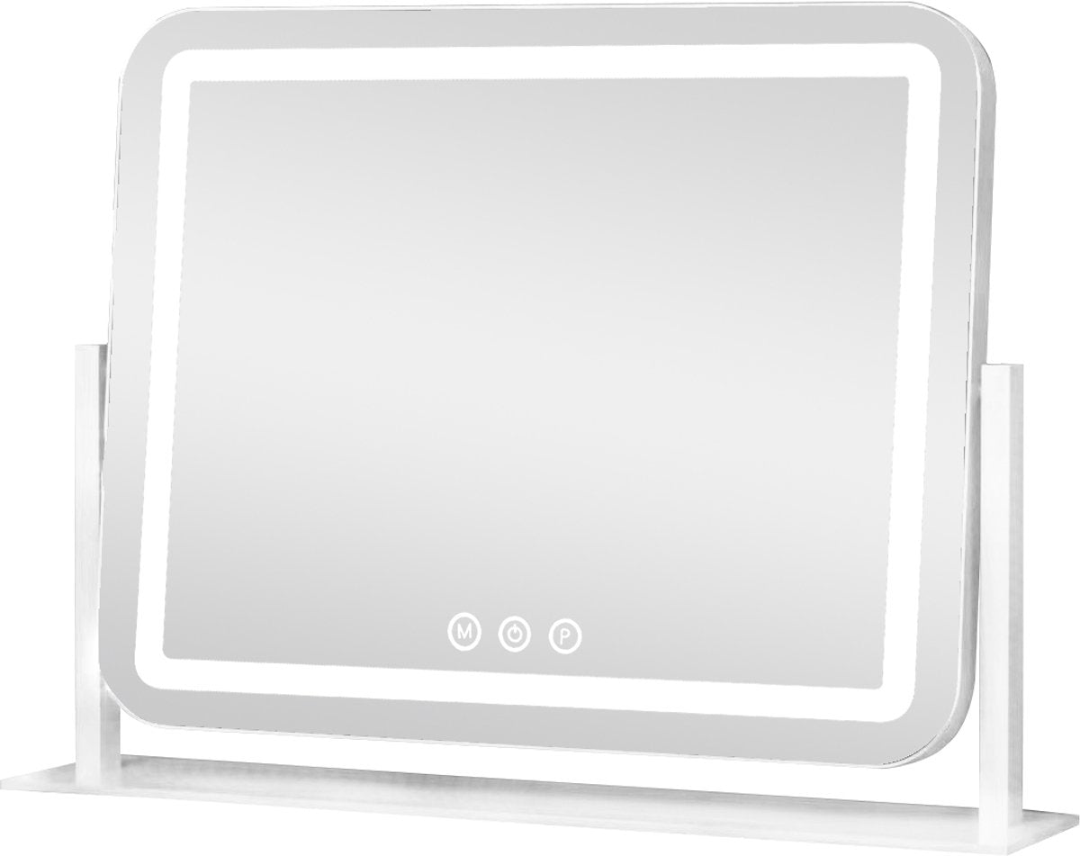 OMNIEXA Hollywood spiegel Chantally 40x30 cm wit - vooraanzicht