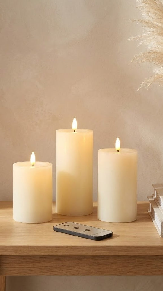 TikTok van @omniexa: LED candles with remote control and timer