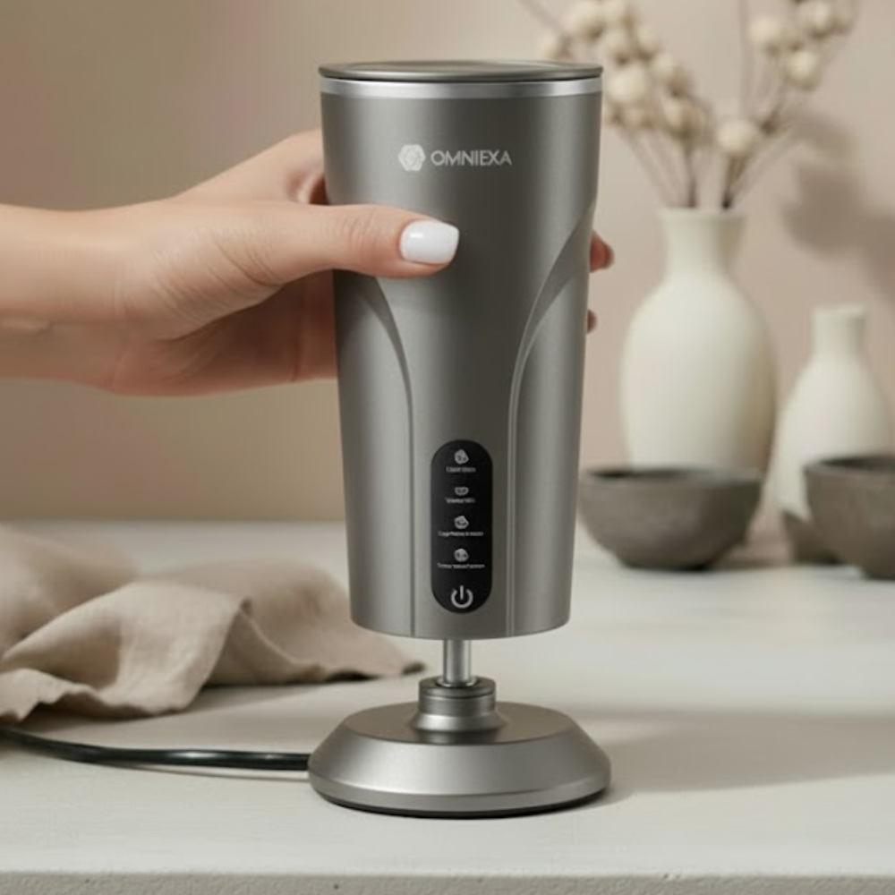 Melkopschuimer 300 ml, grijs