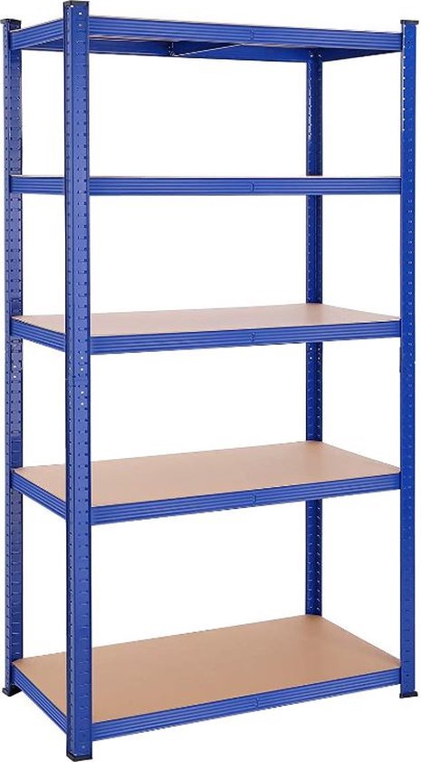 Kelderstelling 5 planken, blauw