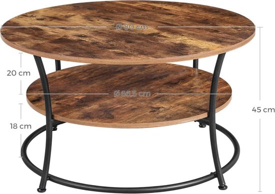 MAZAZU Salontafel Vintage - 80x45 cm