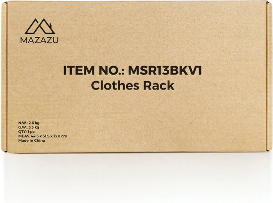 MIRA Home - Kledingrek - Garderoberek - Kledingkast - Opbergrek - 92-132x45,4x160