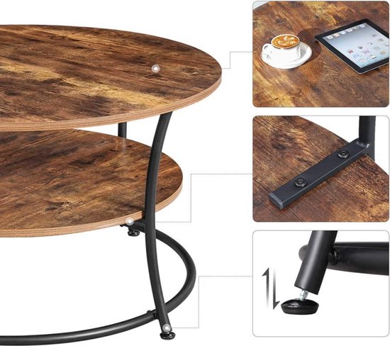 MAZAZU Salontafel Vintage - 80x45 cm