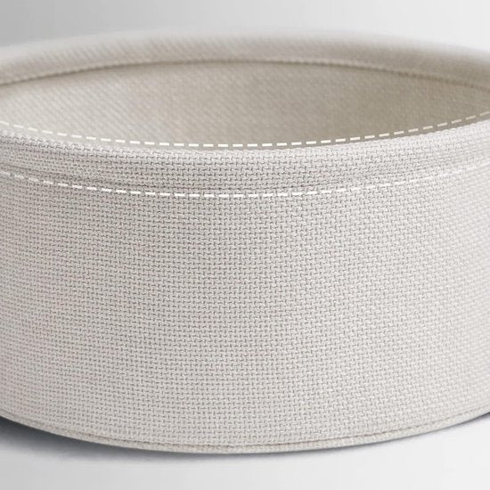 MIRA Home - Bijzettafel - Salontafel - Stoffen Mand - Koffietafel - Grijs - Beige