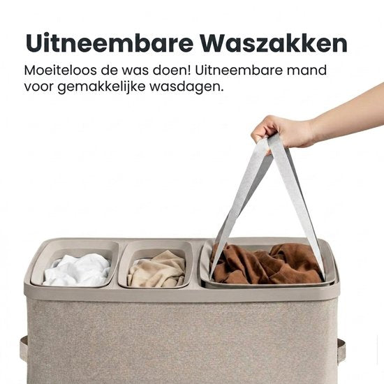 MAZAZU wasmand uitneembare zak met handgrepen