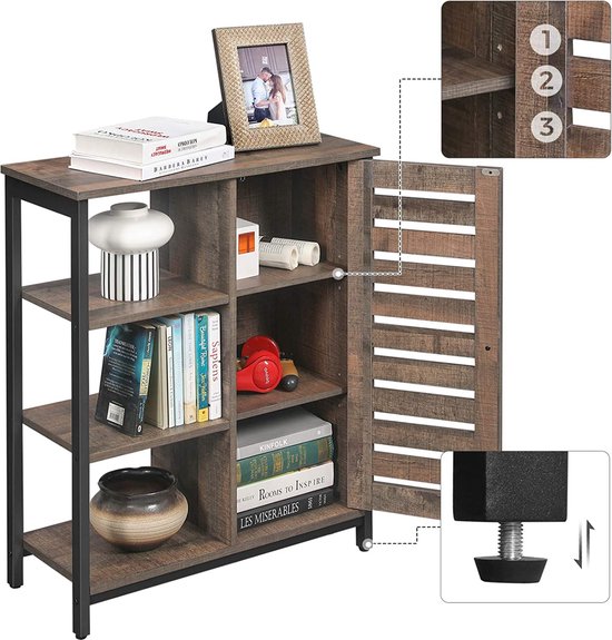 MIRA Home - Dressoir - Kast - Bruin - Hout - 70x30x81cm