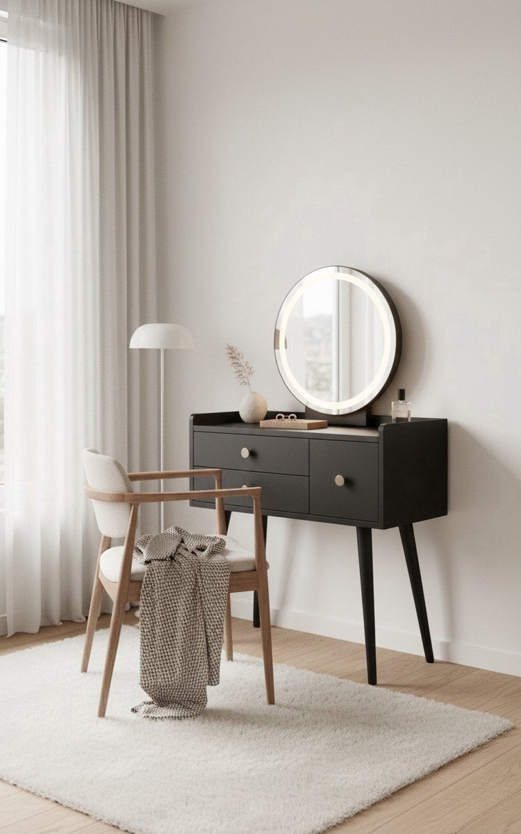 MAZAZU LED Kaptafel Zwart Alain - 60x40x132cm