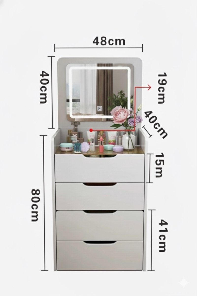 MAZAZU LED Kaptafel Wit Auralyn