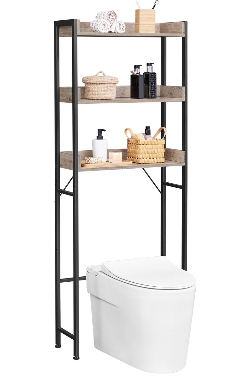 MAZAZU Toiletkast Houtlook/Zwart Tozarion