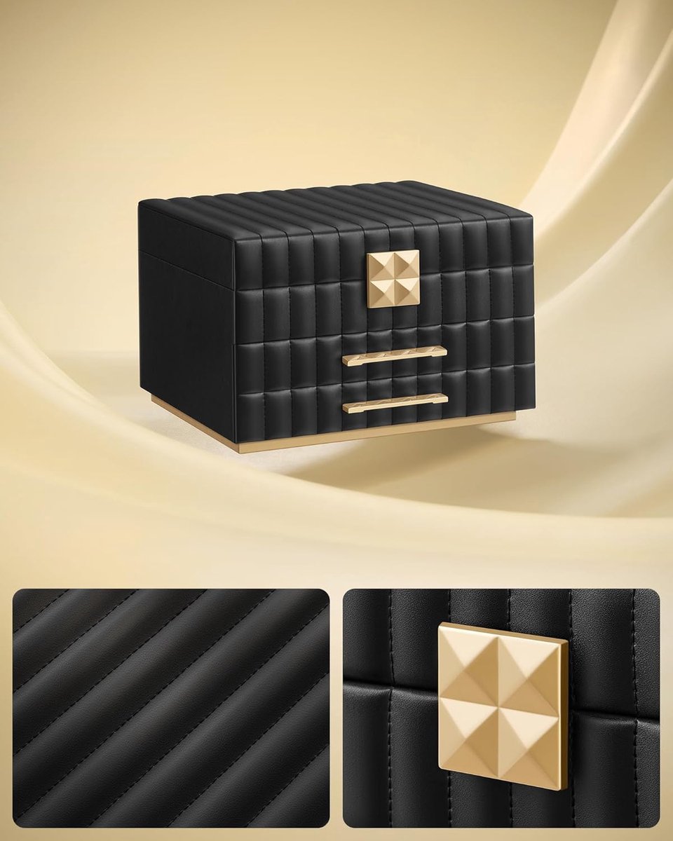 Sierradendoos Bianca 3 niveaus - Zwart - 21.5x24x15.8