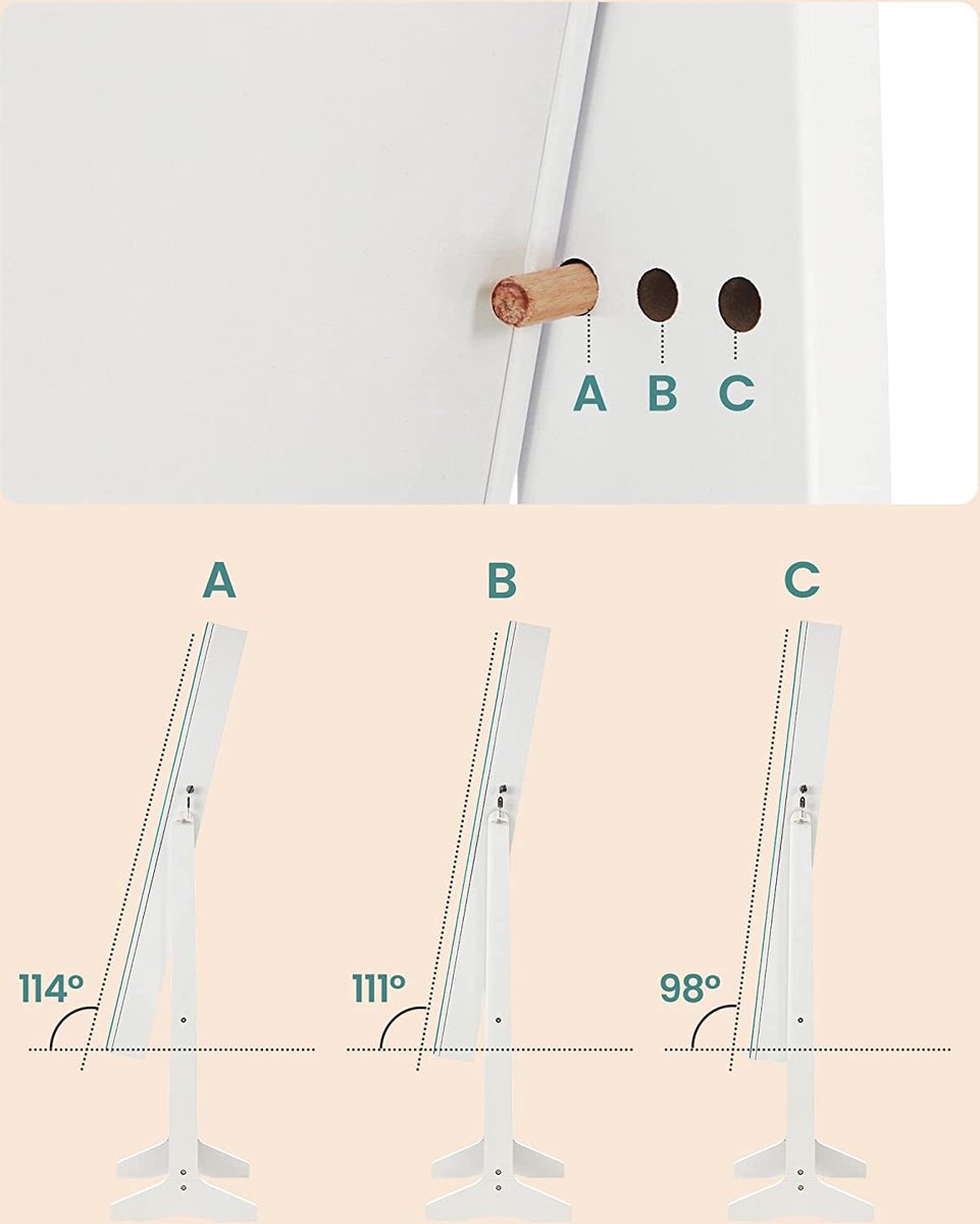 Sierdadenkast met Spiegel - 41,2x36,5x152