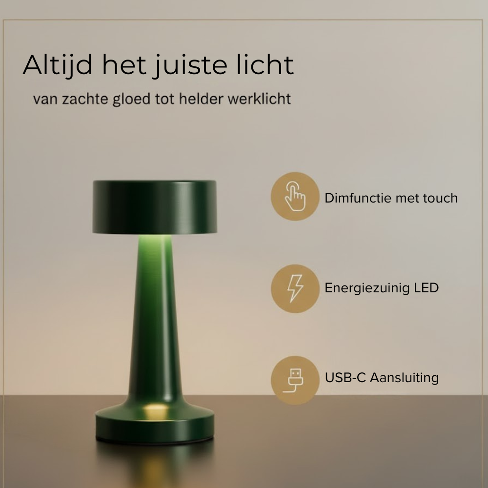 OMNIEXA Tafellamp Vintage Groen Lázaro