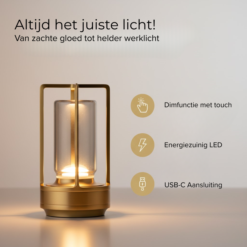 OMNIEXA Tafellamp Goud Valentina