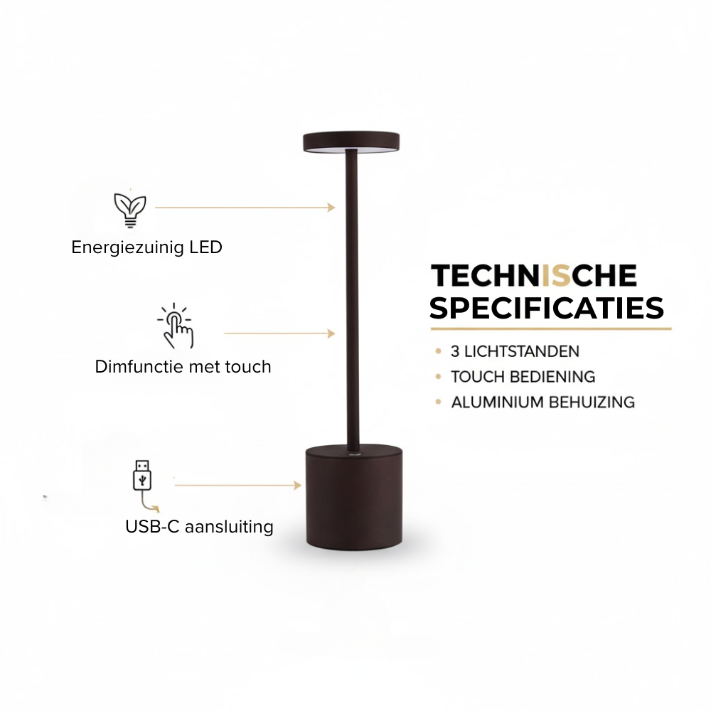 OMNIEXA Tafellamp Zwart Zenón