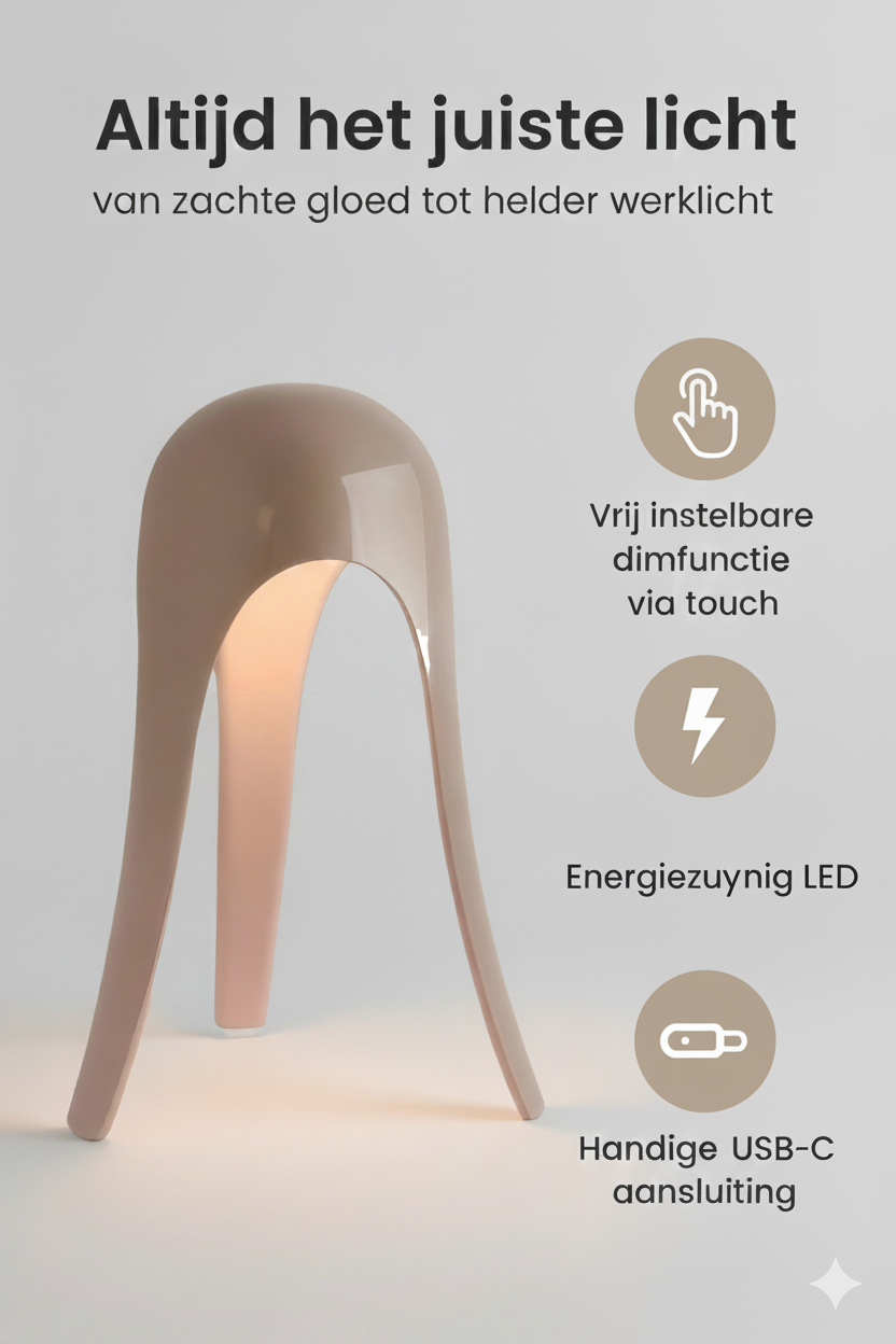 OMNIEXA Taube Bruine Tafellamp Dayana