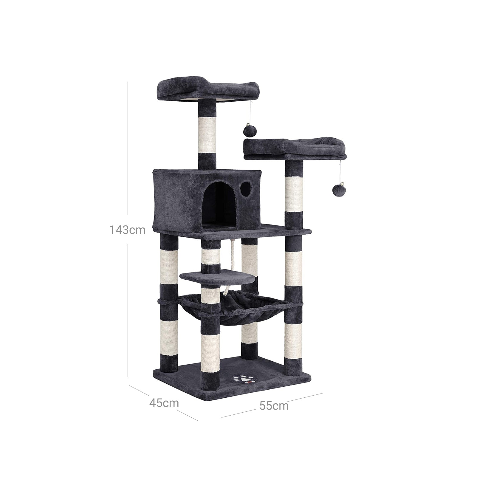 MAZAZU Kattenkrabpaal donkergrijs Astrael