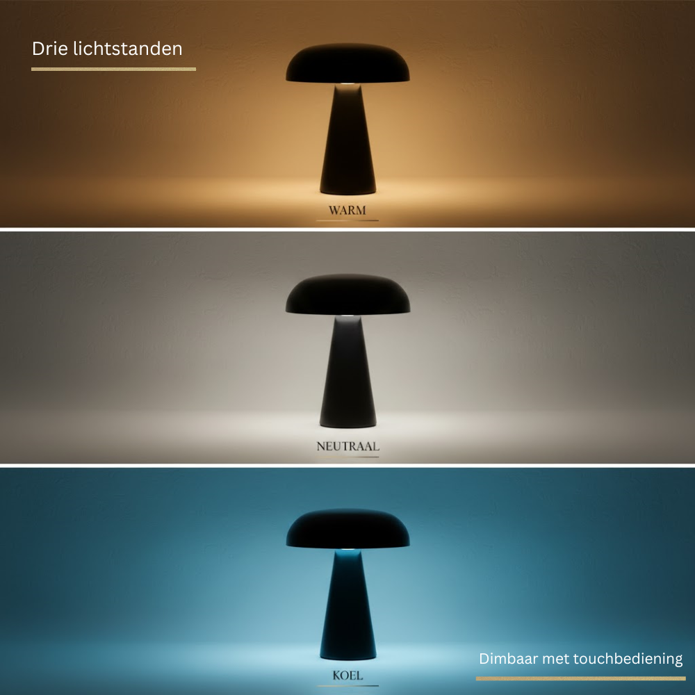 OMNIEXA Zwarte Tafellamp Alba