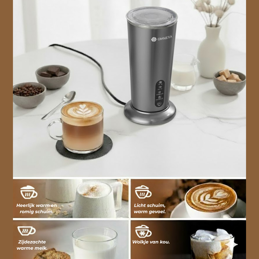 OMNIEXA Grijze Melkopschuimer Kalliope