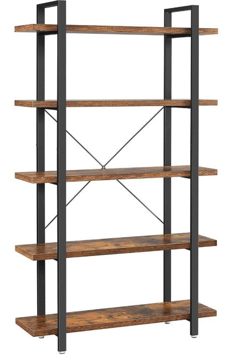 Boekenrek Sarah - Bruin vintage - 105x33,5x177,5 cm