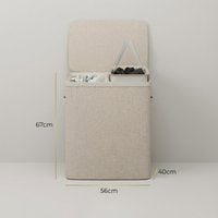 MAZAZU Wasmand 2 Vakken 100L – Deksel & Wassorteerder met Uitneembare Zakken - Beige