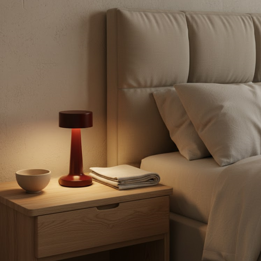 OMNIEXA Tafellamp Retro Rood Lázaro