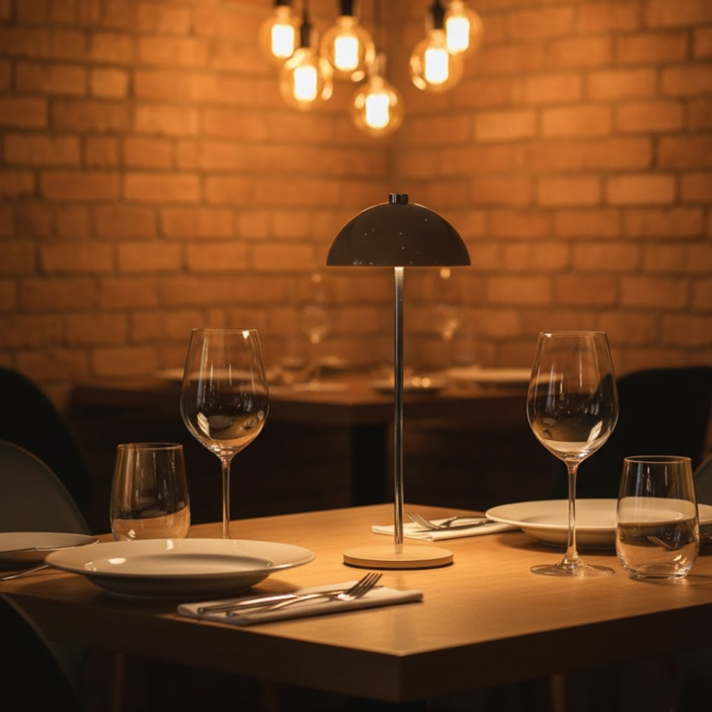 OMNIEXA Tafellamp Taube Bruin Wilfredo