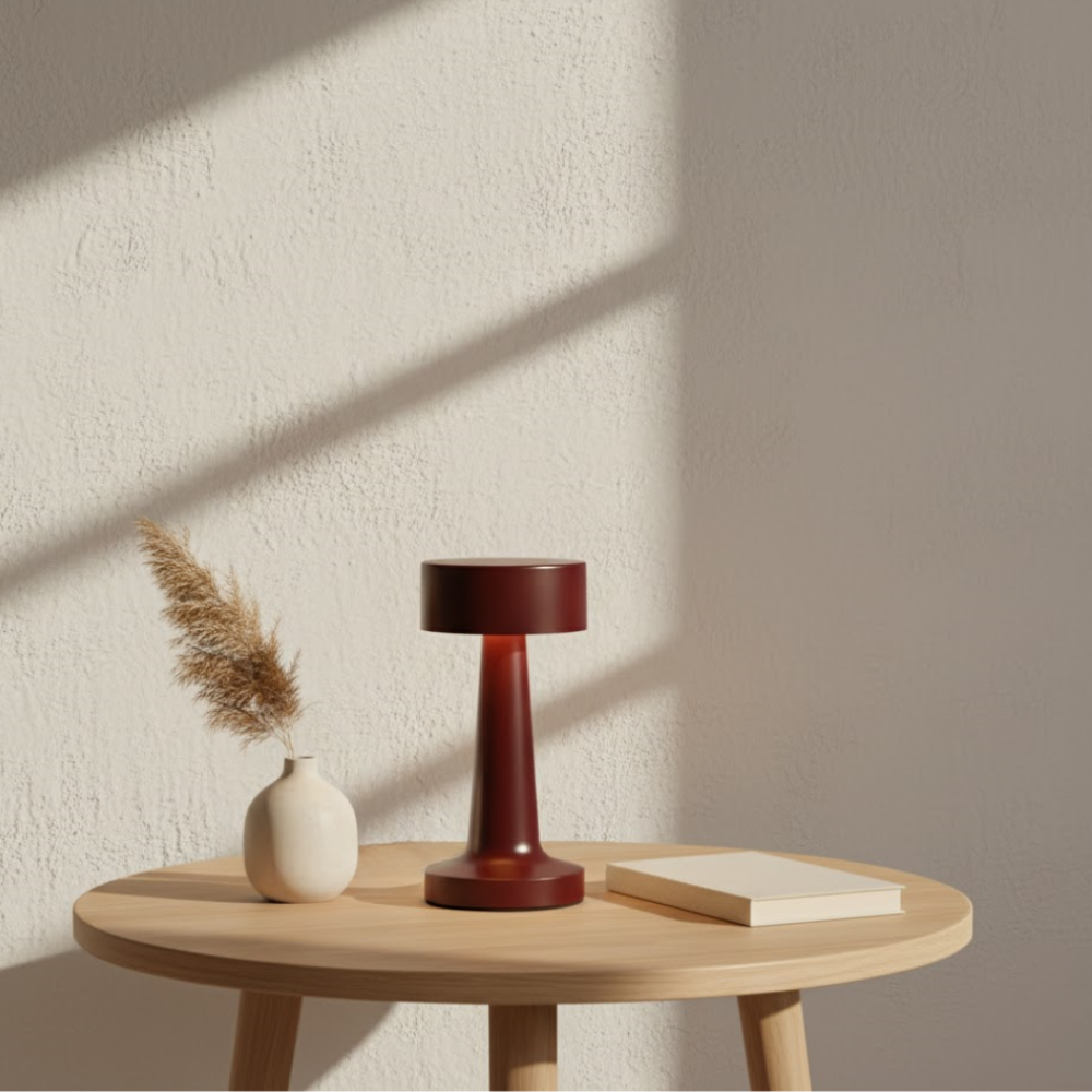 OMNIEXA Tafellamp Retro Rood Lázaro